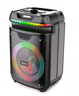 Φορητό Ηχείο Εξωτερικού Χώρου 20w Bluetooth RGB CARBON SUPER BASS (USB,FM,AUX,καλώδιο Micro USB) με Δώρο Μικρόφωνο