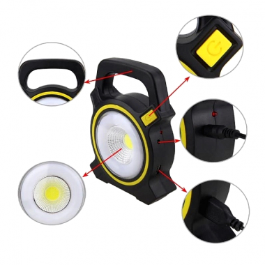 Ηλιακός LED Φορητός Προβολέας Εργασίας & Powerbank COB JY-819 OEM