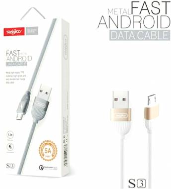 Καλώδιο Δεδομένων Γρήγορης Φόρτισης S3-V 1.2m 5A ANDROID micro USB