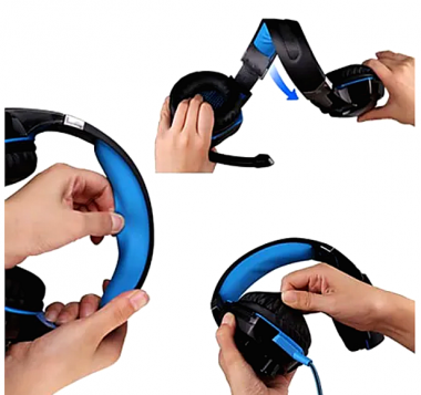 Ενσύρματα Ακουστικά Gaming με Ήχο Surround Μικρόφωνο Ακύρωσης Θορύβου και Led Φωτισμό G2000