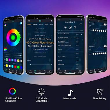 Led RGB Usb Bluetooth Αστέρι Τοίχου
