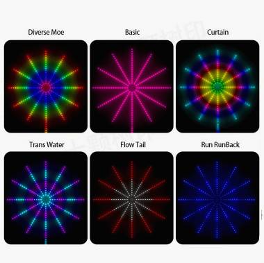 Led RGB Usb Bluetooth Αστέρι Τοίχου