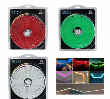 Εύκαμπτη Led Ταινία 5m - Μονόχρωμη 12v σε 7 χρώματα