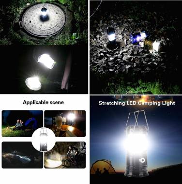 Ηλιακό & Επαναφορτιζόμενο Φανάρι με Λαβή & Led Φακό 2 σε 1