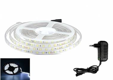 Ταινία LED 5 Μέτρων Ψυχρό Λευκό LED 5050 SMD