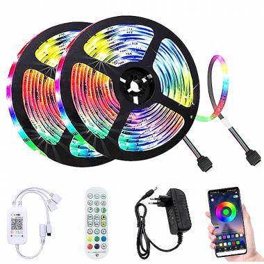 Led Ταινία RGB 10m (5mx2) SMD 5050 με Κοντρόλ