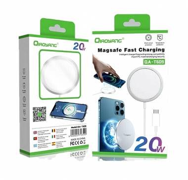 Ασύρματος Φορτιστής Magsafe 20W Λευκός QA-T609 για IPHONE