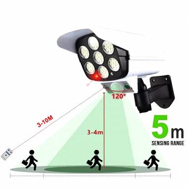 Ηλιακός Προβολέας με Αισθητήρα Κίνησης 77Led