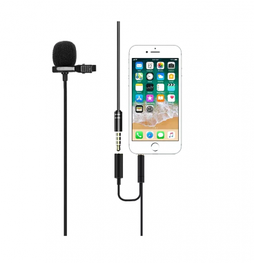 Μικρόφωνο Lavalier Mini Stereo 3.5AUX 1.5M με Κλιπ