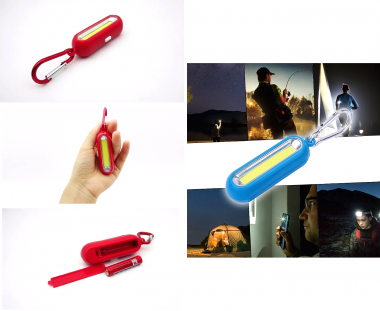 Mini Led Φακός Μπρελόκ με Γάντζο σε 4 χρώματα
