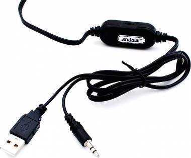 Φορητό Ηχείο Μπάρα Υπολογιστή 3W 3.5mm jack με Διακοσμητικό Φωτισμό LED Andowl Q-T125 – Μαύρο