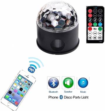 Led Disco Μπάλα Φωτορυθμικό RGB Bluetooth με Κοντρόλ
