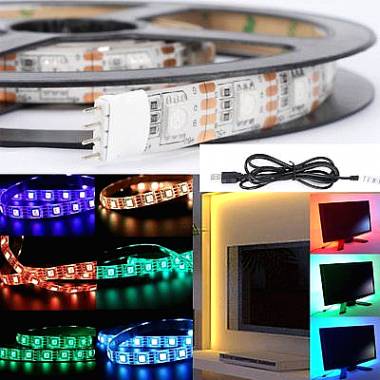 Led Ταινία 5m RGB με USB και Τηλεχειριστήριο