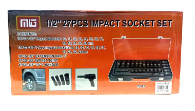 Σετ Καρυδάκια 27τεμ. 1/2″ – Impact socket set