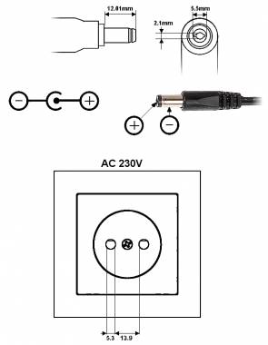 Τροφοδοτικό AC 100-240V σε DC 12V 3A 24W