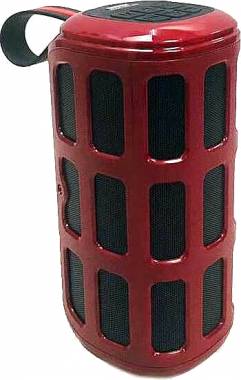 Φορητό Ηχείο Bluetooth 7W με Ραδιόφωνο και Διάρκεια Μπαταρίας έως 3 ώρες WS-1859 (Κόκκινο & Μαύρο)