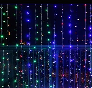 Χριστουγεννιάτικη Κουρτίνα 3x3m RGB Πολύχρωμος Φωτισμός 320 LED Λαμπάκια
