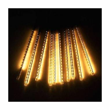 Χριστουγεννιάτικη LED Βροχή Μετεωριτών 8τμχ x 30cm (Λευκό Ή Θερμό)
