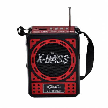Μίνι Φορητό Ραδιόφωνο Επαναφορτιζόμενο SD/USB MP3 PLAYER LED LIGHTS YG-906UAT