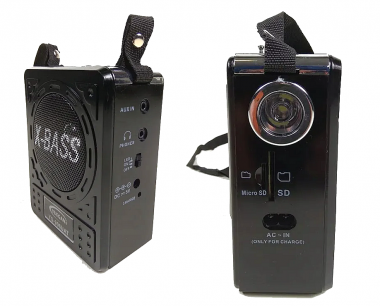 Μίνι Φορητό Ραδιόφωνο Επαναφορτιζόμενο SD/USB MP3 PLAYER LED LIGHTS YG-906UAT