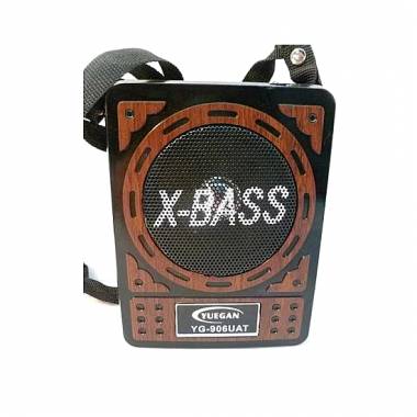 Μίνι Φορητό Ραδιόφωνο Επαναφορτιζόμενο SD/USB MP3 PLAYER LED LIGHTS YG-906UAT