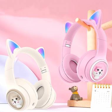 Ασύρματα Ακουστικά με Αυτιά 5.3V AKZ01 - Wireless Cuter Headphones