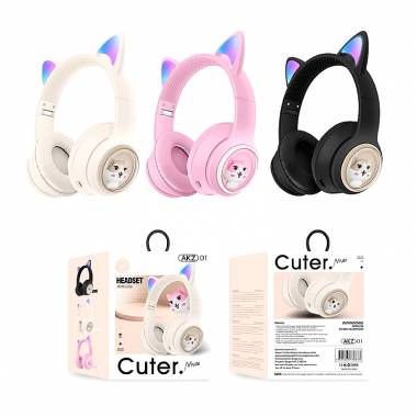 Ασύρματα Ακουστικά με Αυτιά 5.3V AKZ01 - Wireless Cuter Headphones