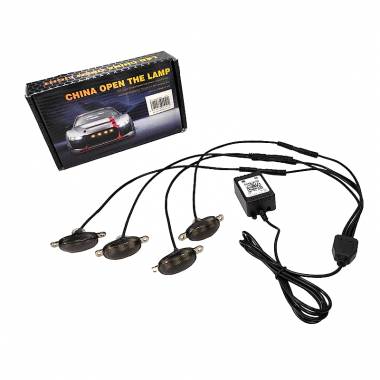 LED φώτα αυτοκινήτου RGB 4τμχ - LED car medium net light