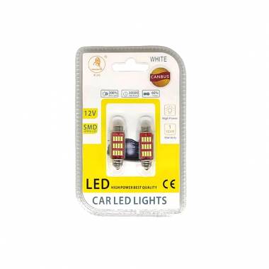 EJC Λάμπες Αυτοκινήτου Canbus 12LED 39mm 2τμχ ψυχρό φως - LED light