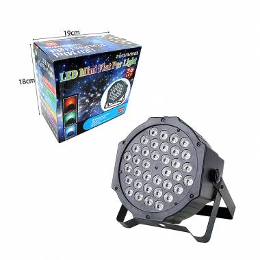 Φωτορυθμικό 36 LED -  Mini flat par light stage
