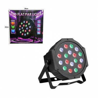 Φωτορυθμικό 18 LED -  Mini flat par light stage