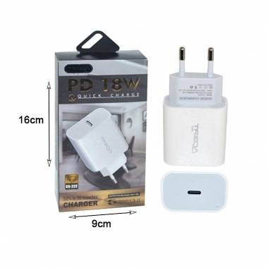Treqa Φορτιστής για γρήγορη φόρτιση PD 25W για Type-c CS-222 - Fast Charging