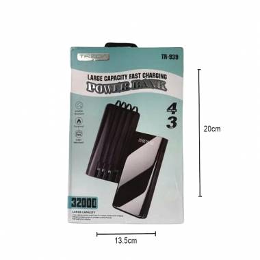 Treqa TR-939 Power bank 32000Mah με 3 θύρες USB  - USB bank power
