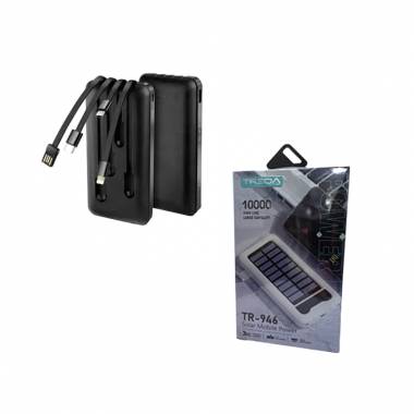 Treqa TR-946 Ηλιακό Power bank 10000Mah - USB bank power