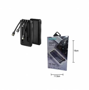 Treqa TR-946 Ηλιακό Power bank 10000Mah - USB bank power