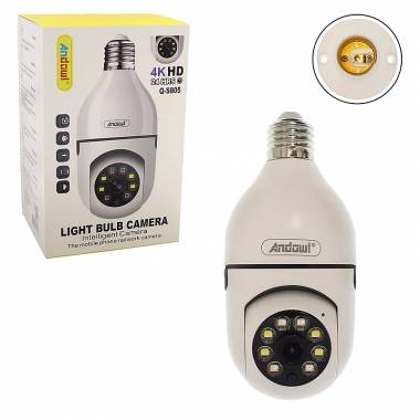 Andowl WIFI κάμερα με ντουι Ε27 4K HD Q-S805 - Light bulb camera