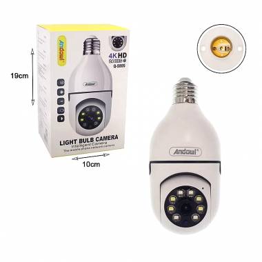 Andowl WIFI κάμερα με ντουι Ε27 4K HD Q-S805 - Light bulb camera