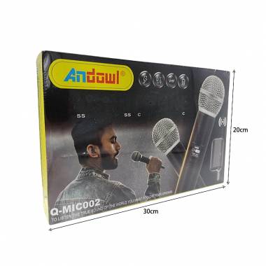 Andowl Ασύρματο Μικρόφωνο Q-MIC002 Set Χειρός Φωνής – Wireless Microphone