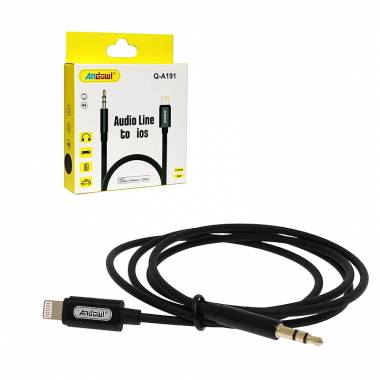 Andowl Καλώδιο ήχου 3.5mm jack αρσενικό σε Lightning 1m Q-A191 - Audio Line to iOS