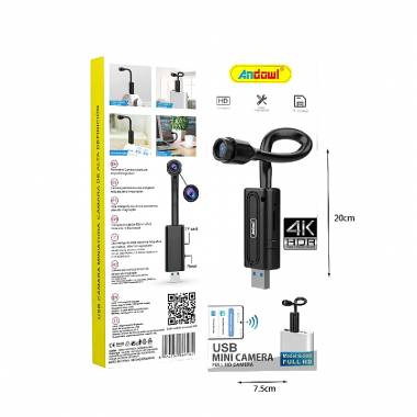 Andowl Mini USB Κάμερα Q-SX6 Full HD 4K με υποδοχή Micro Sd - USB Mini Camera