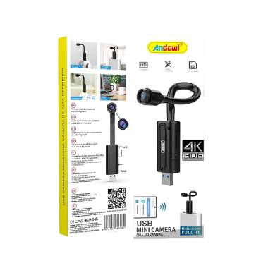 Andowl Mini USB Κάμερα Q-SX6 Full HD 4K με υποδοχή Micro Sd - USB Mini Camera