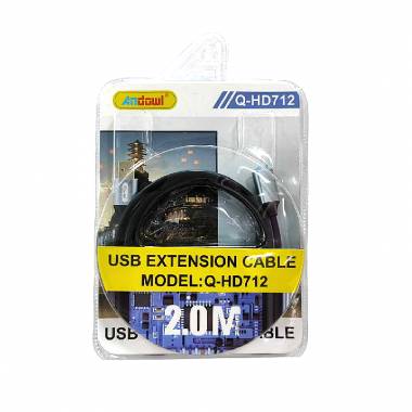 Andowl Καλώδιο επέκτασης USB 2m Q-HD1712 - USB Extension cable