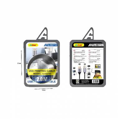 Andowl Καλώδιο Εκτυπωτή 2Μ Q-HD713- USB Printing Cable