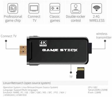Ζευγάρι Ασύρματα Χειριστήρια 2.4G 4K ULTRA HD GAME