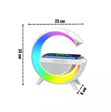 Ηχείο Bluetooth Rgb 5W με Ραδιόφωνο & Ασύρματη Φόρτιση