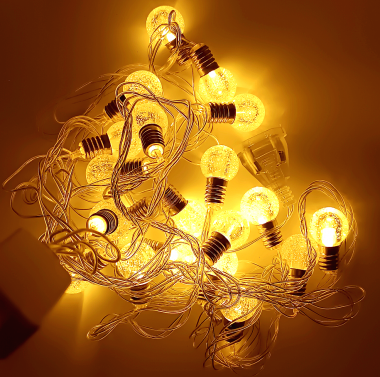 Χριστουγεννιάτικα Λαμπάκια Γλόμπος 5M 20LED Κίτρινα