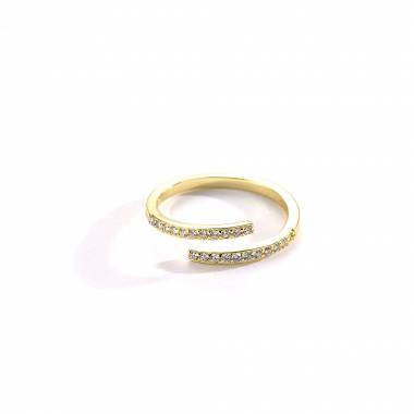 Γυναικείο Ατσάλινο Δαχτυλίδι Με Στρας - Woman's Steel Ring