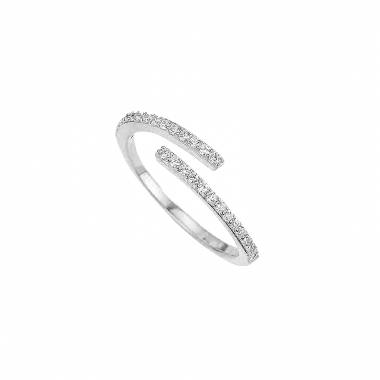 Γυναικείο Ατσάλινο Δαχτυλίδι Με Στρας - Woman's Steel Ring