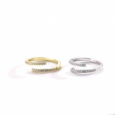 Γυναικείο Ατσάλινο Δαχτυλίδι Με Στρας - Woman's Steel Ring